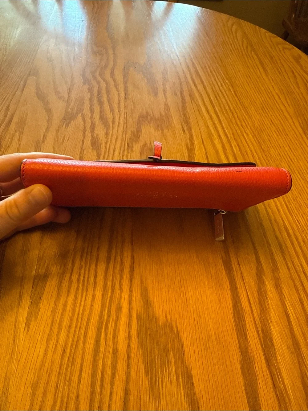 Kate Spade Hot Coral Pink Leather Envelope Wallet